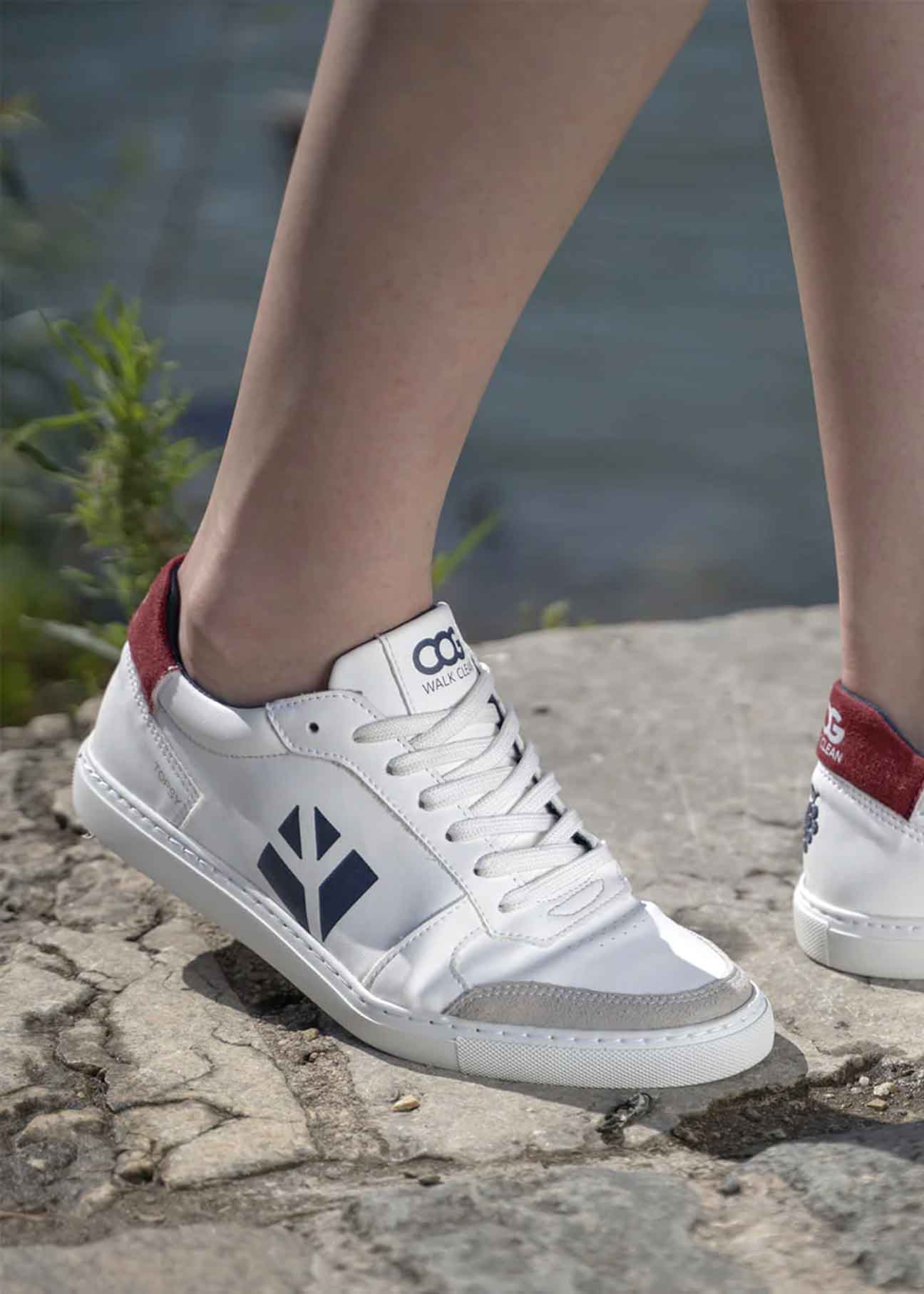 Topsy Vegan Sneaker blue white & red - Ecomarket.com