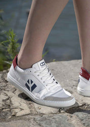 Topsy Vegan Sneaker blue white & red - Ecomarket.com