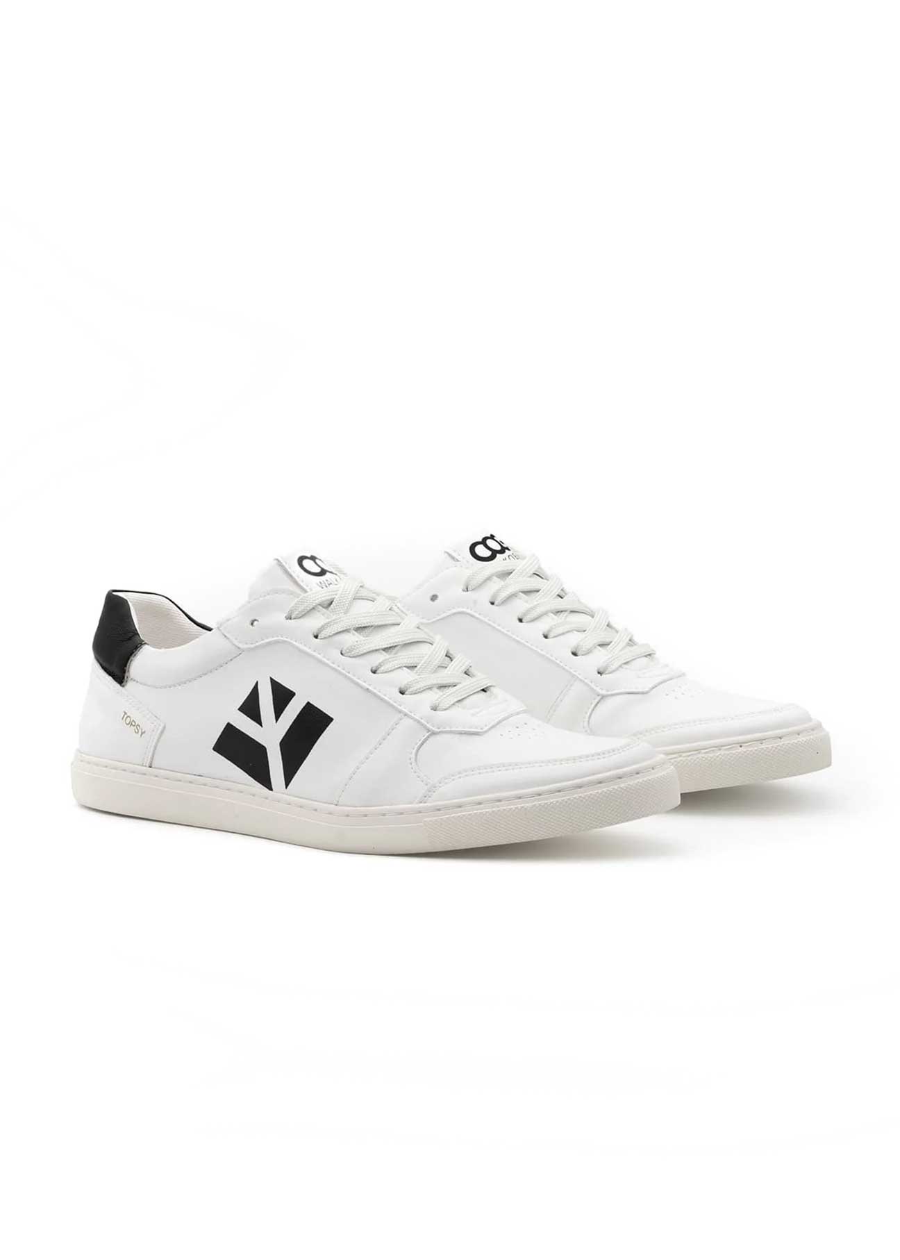 Topsy Vegan Sneaker white & Black - Ecomarket.com