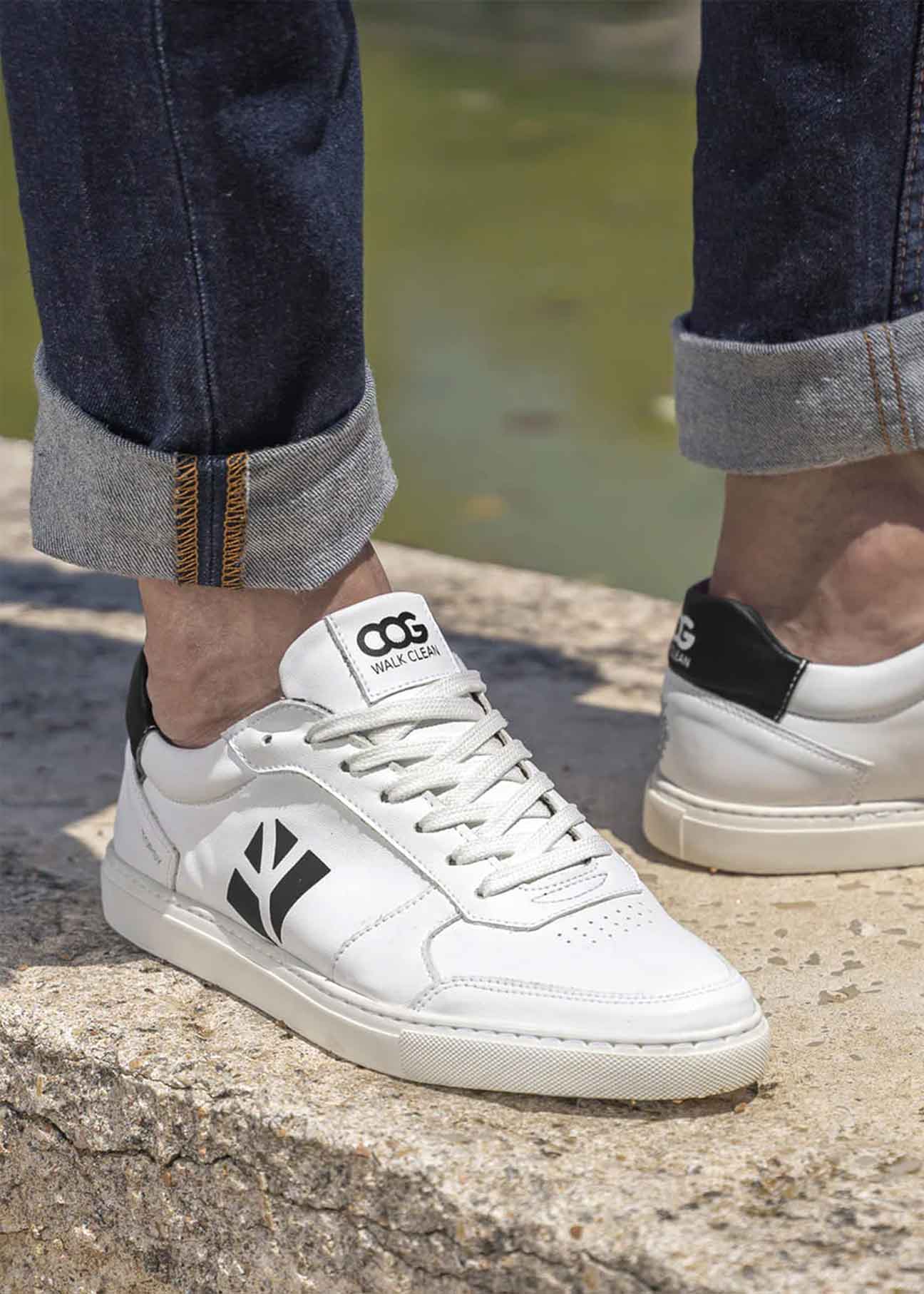 Topsy Vegan Sneaker white & Black - Ecomarket.com