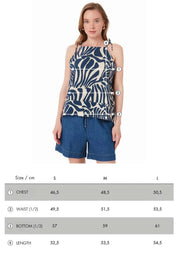 Printed Sleeveless Top in LENZING™ ECOVERO™ Organic Cotton & Linen - Ecomarket.com