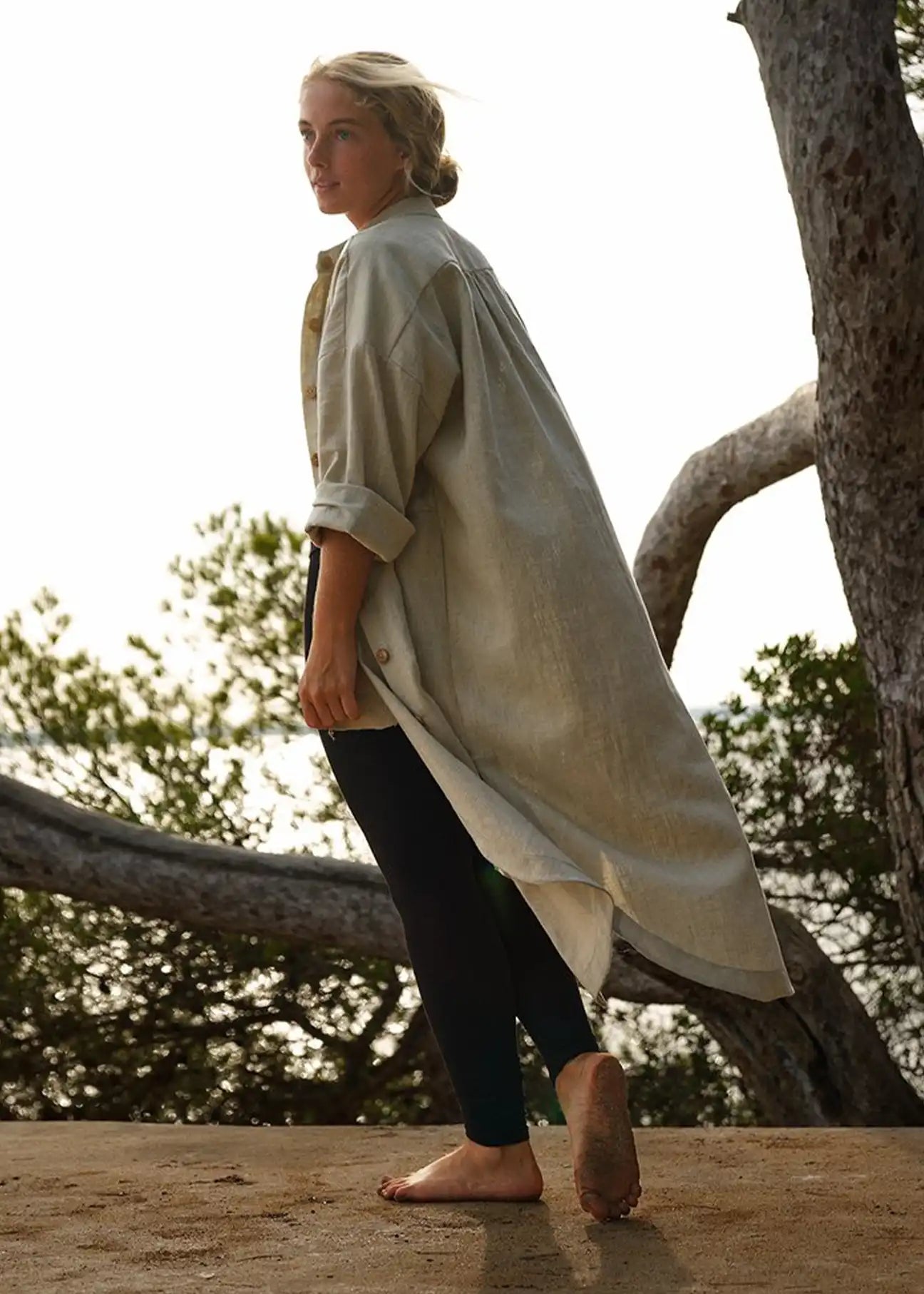 TREVOL Shirtdress Organic Linen Canvas - Ecomarket.com