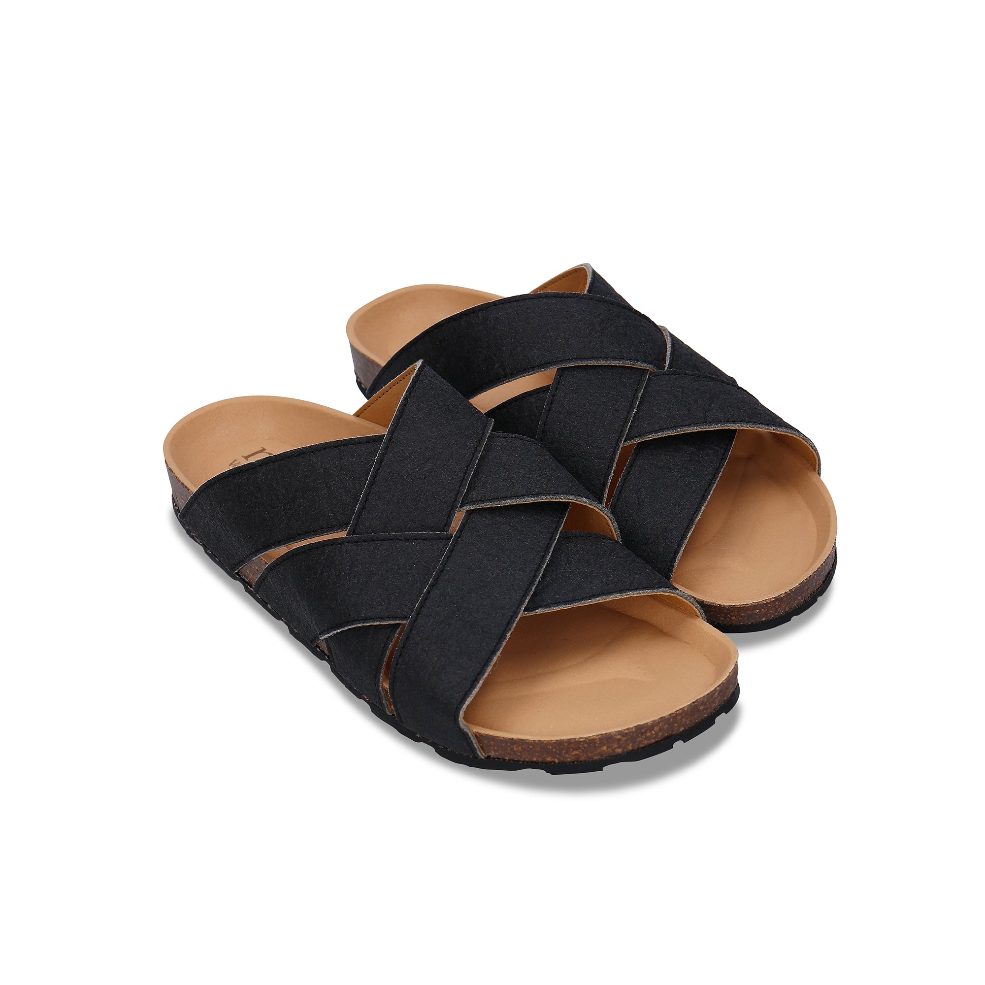 TANNA Black Vegan Sandals - Ecomarket.com