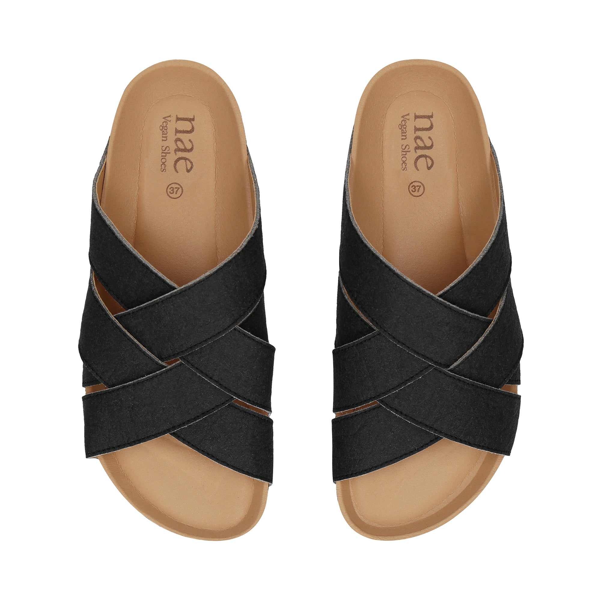 TANNA Black Vegan Sandals - Ecomarket.com