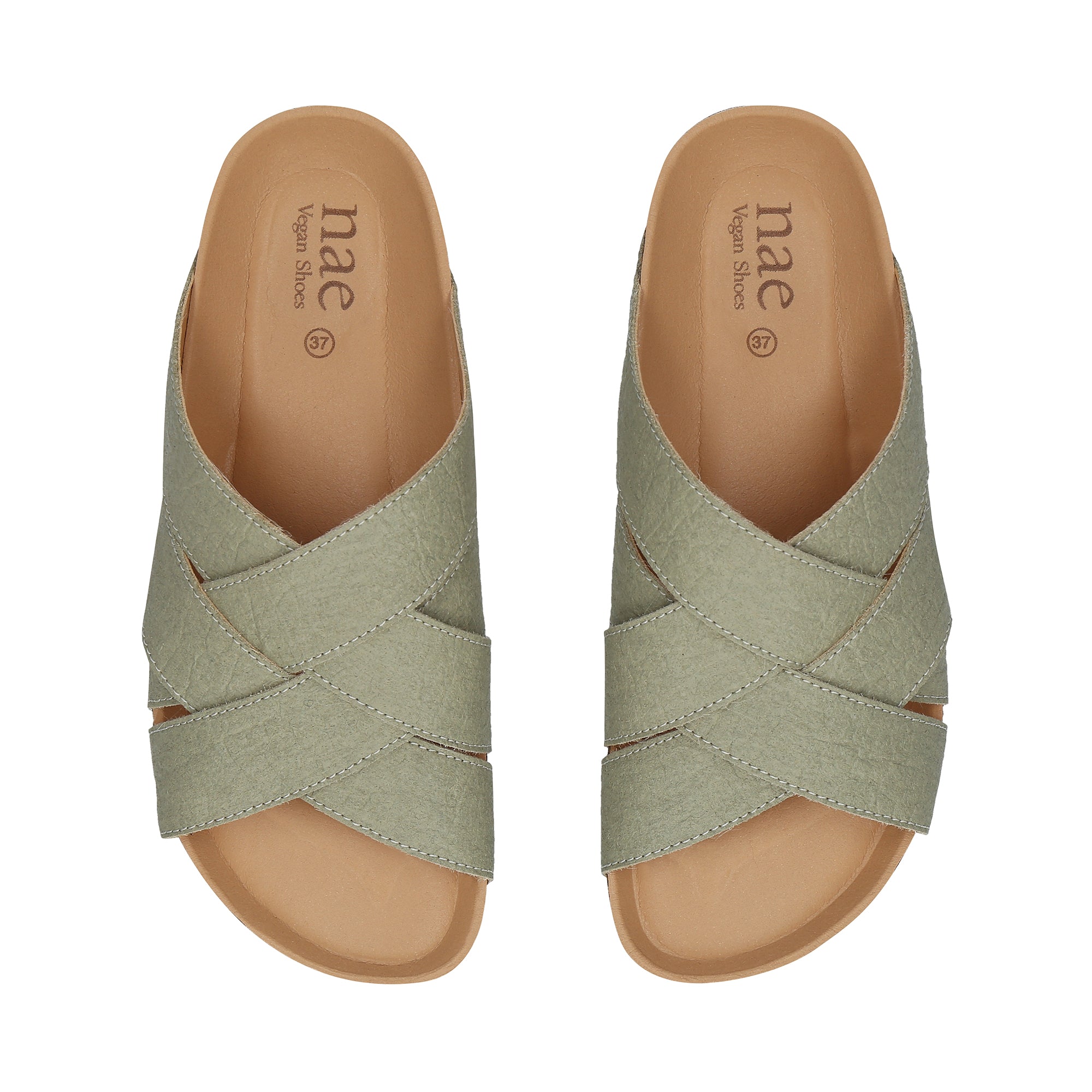 TANNA Green Vegan Sandals - Ecomarket.com
