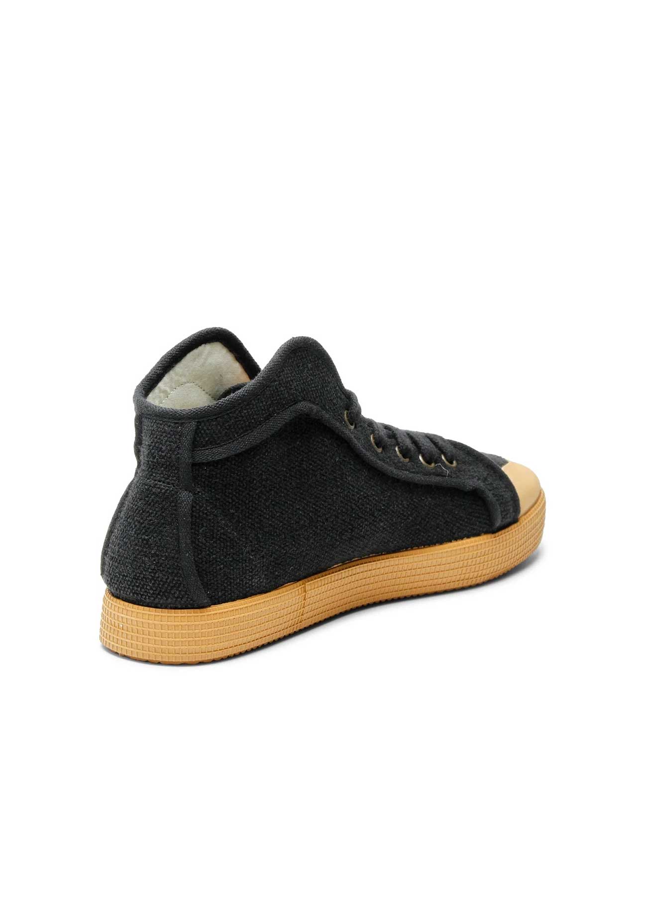 Taylor High-Top Vegan Hemp Sneaker - Black - Ecomarket.com