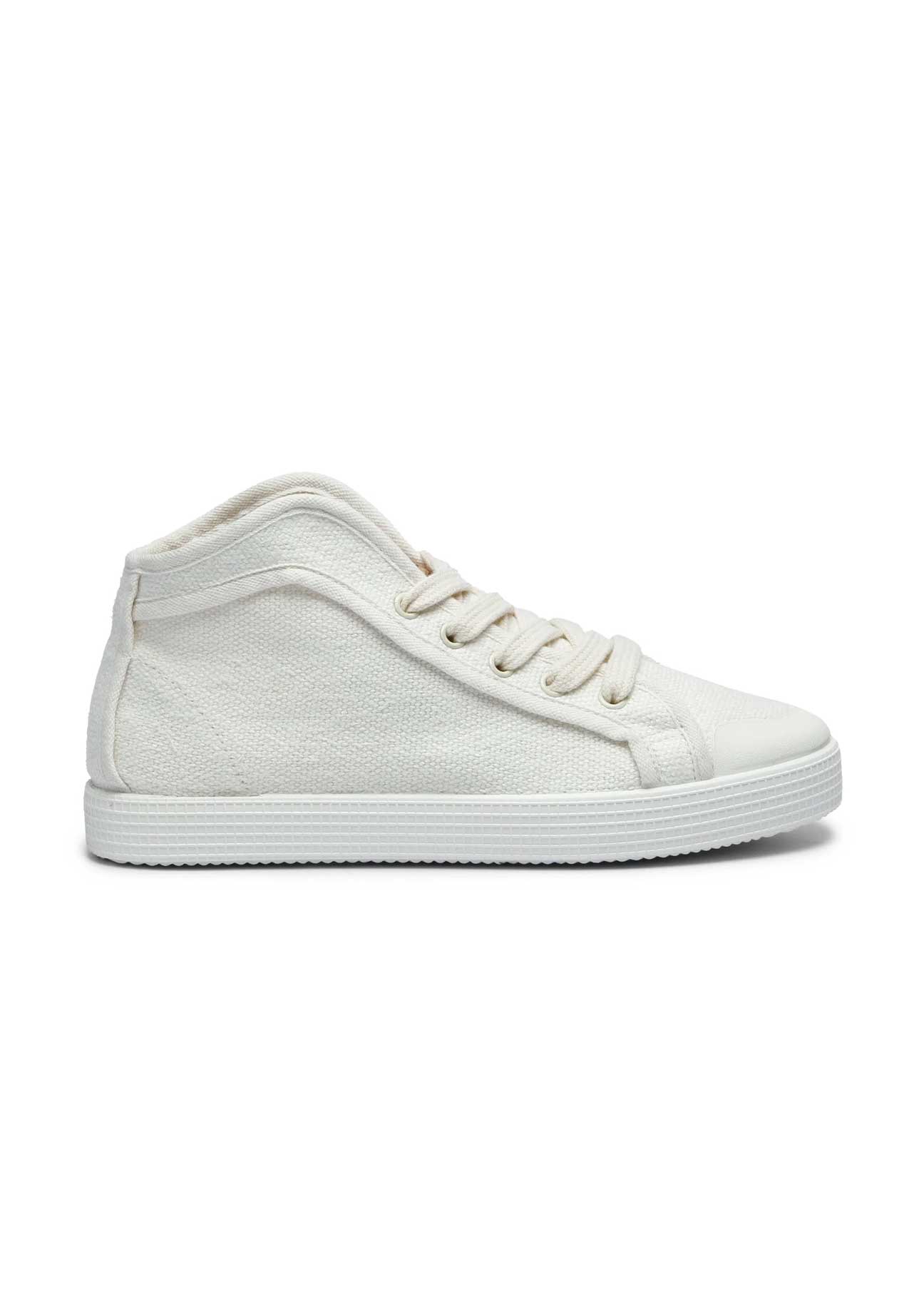 Taylor High-Top Vegan Hemp Sneaker - White - Ecomarket.com