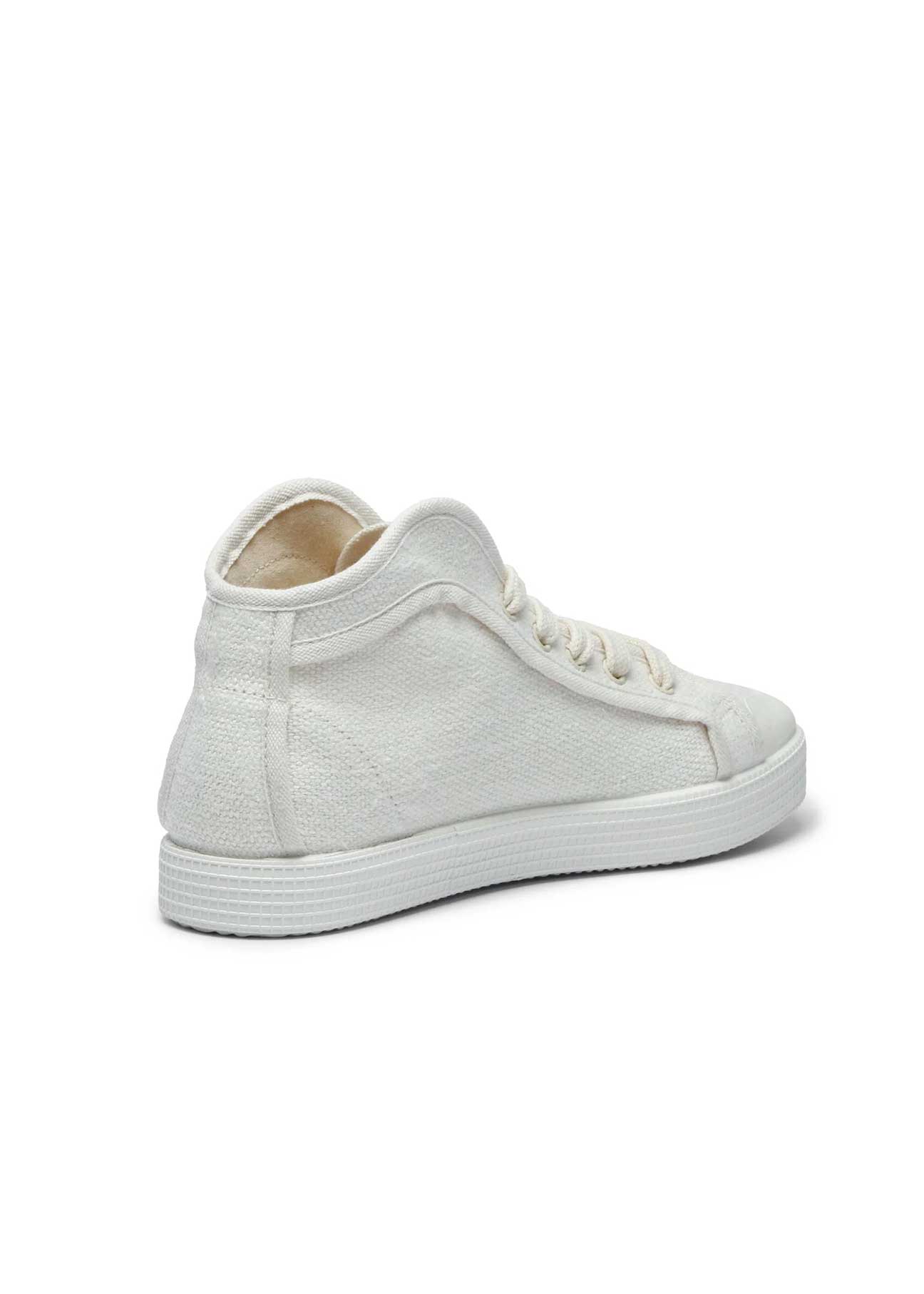 Taylor High-Top Vegan Hemp Sneaker - White - Ecomarket.com