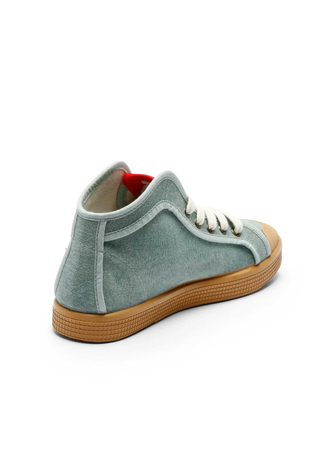 Taylor Vegan Sneaker in Organic Cotton Seagreen - Ecomarket.com