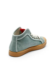 Taylor Vegan Sneaker in Organic Cotton Seagreen - Ecomarket.com