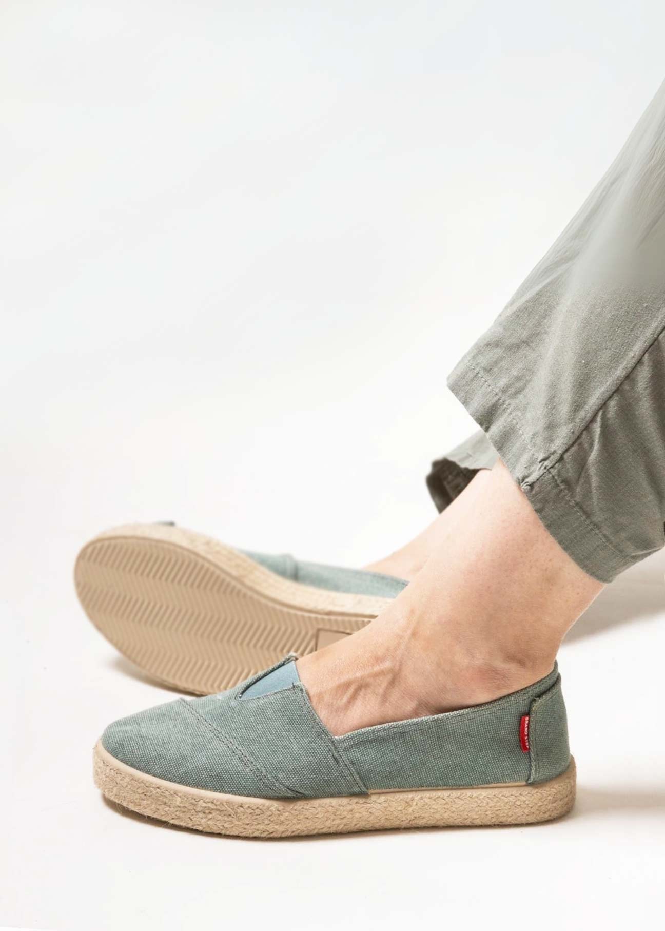 Tim Organic Cotton Espadrille Slip-On – Seagreen - Ecomarket.com