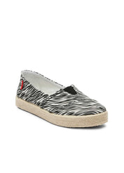 Tim Seaqual Recycled Slip-On Espadrilles – Zebra Print Edition - Ecomarket.com