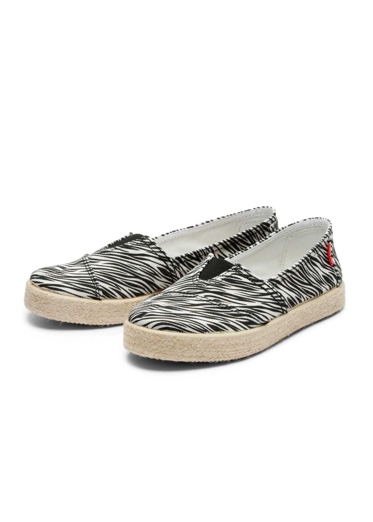 Tim Seaqual Recycled Slip-On Espadrilles – Zebra Print Edition - Ecomarket.com