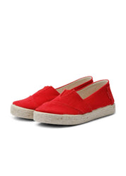 Tim Organic Cotton Espadrille Slip-On – Red - Ecomarket.com