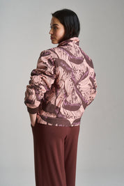 VIVI - Organic Cotton Bomber Solid - Pink Wave - Ecomarket.com