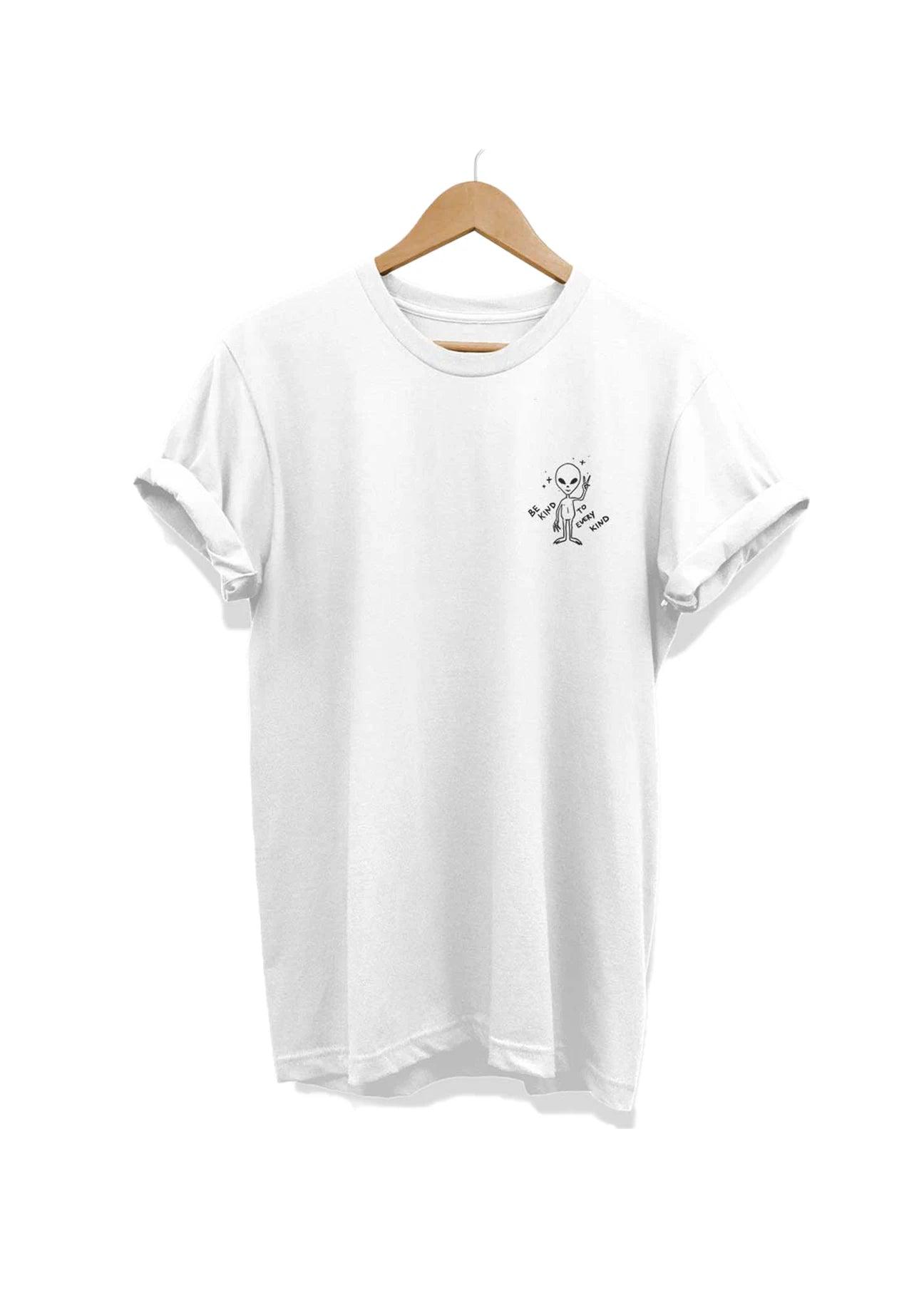 Peace Alien Doodle T-Shirt - Ecomarket.com