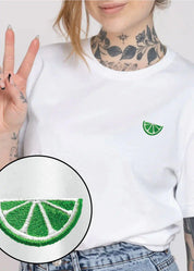 Lime Embroidered T-Shirt - Ecomarket.com