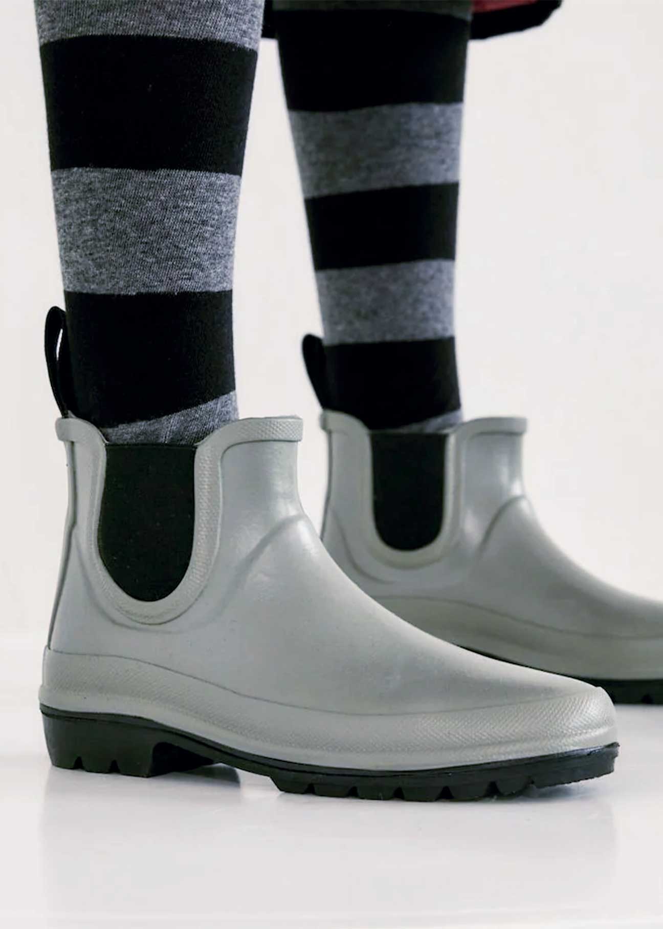 Vickie Natural Rubber Vegan Boots - Grey - Ecomarket.com