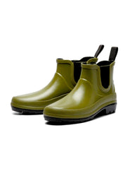 Vickie Natural Rubber Vegan Boots - Olive - Ecomarket.com