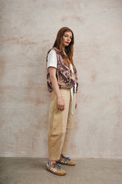 POP - Organic Cotton Trousers - Dark Sand - Ecomarket.com