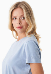 Basic T-Shirt in 100% Organic Cotton in ice blue - Ecomarket.com