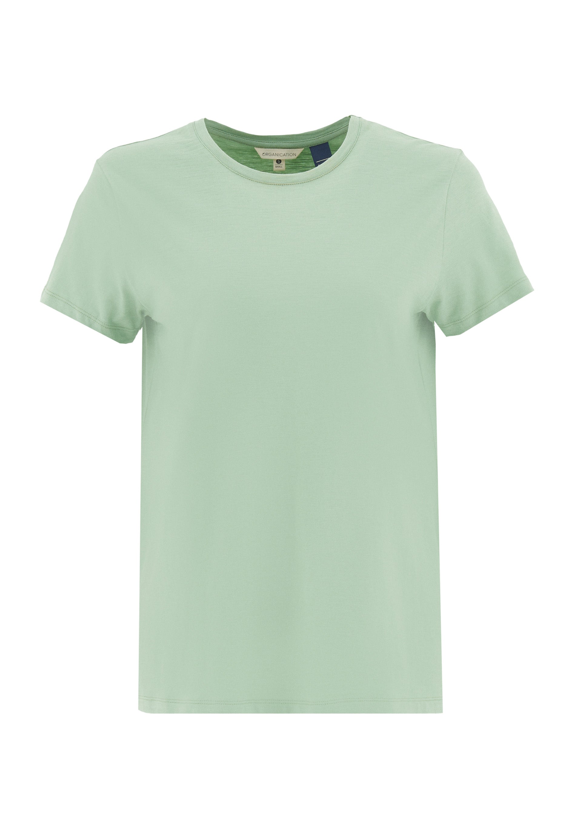 Basic T-Shirt in 100% Organic Cotton in matcha green - Ecomarket.com