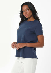 Basic T-Shirt in 100% Organic Cotton in navy - Ecomarket.com