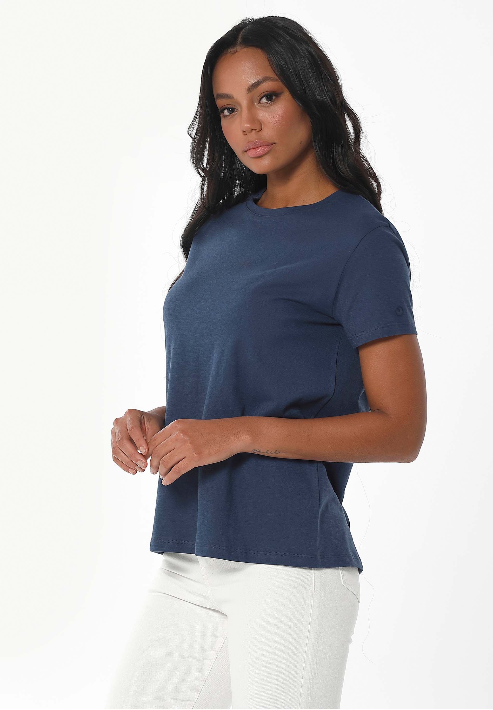 Basic T-Shirt in 100% Organic Cotton in navy - Ecomarket.com