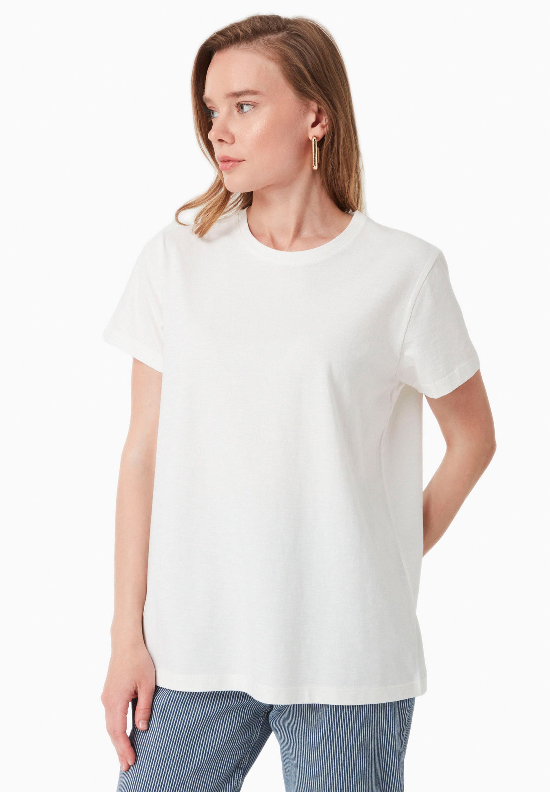 Basic T-Shirt in 100% Organic Cotton in off white - Ecomarket.com