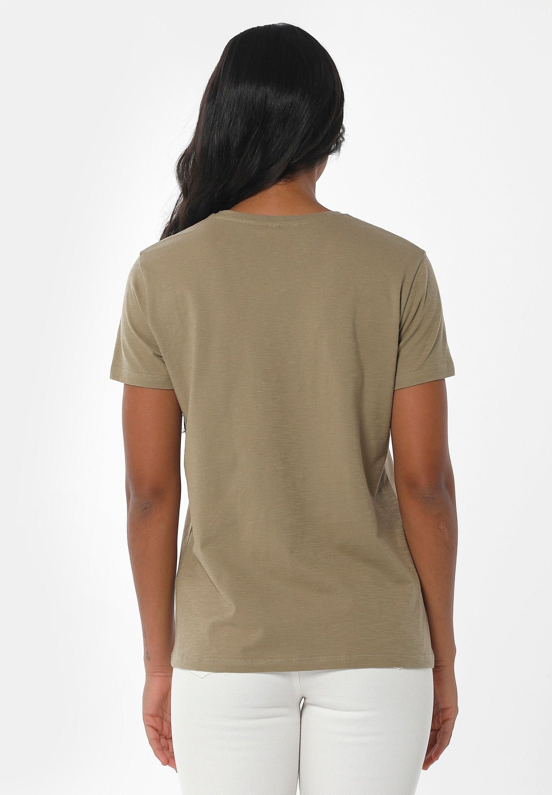 Basic T-Shirt in 100% Organic Cotton in olive green - Ecomarket.com