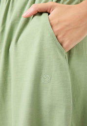 Slub Jersey Dress in 100% Organic Cotton in fern green - Ecomarket.com