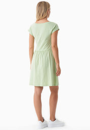 Slub Jersey Dress in 100% Organic Cotton in foam green - Ecomarket.com