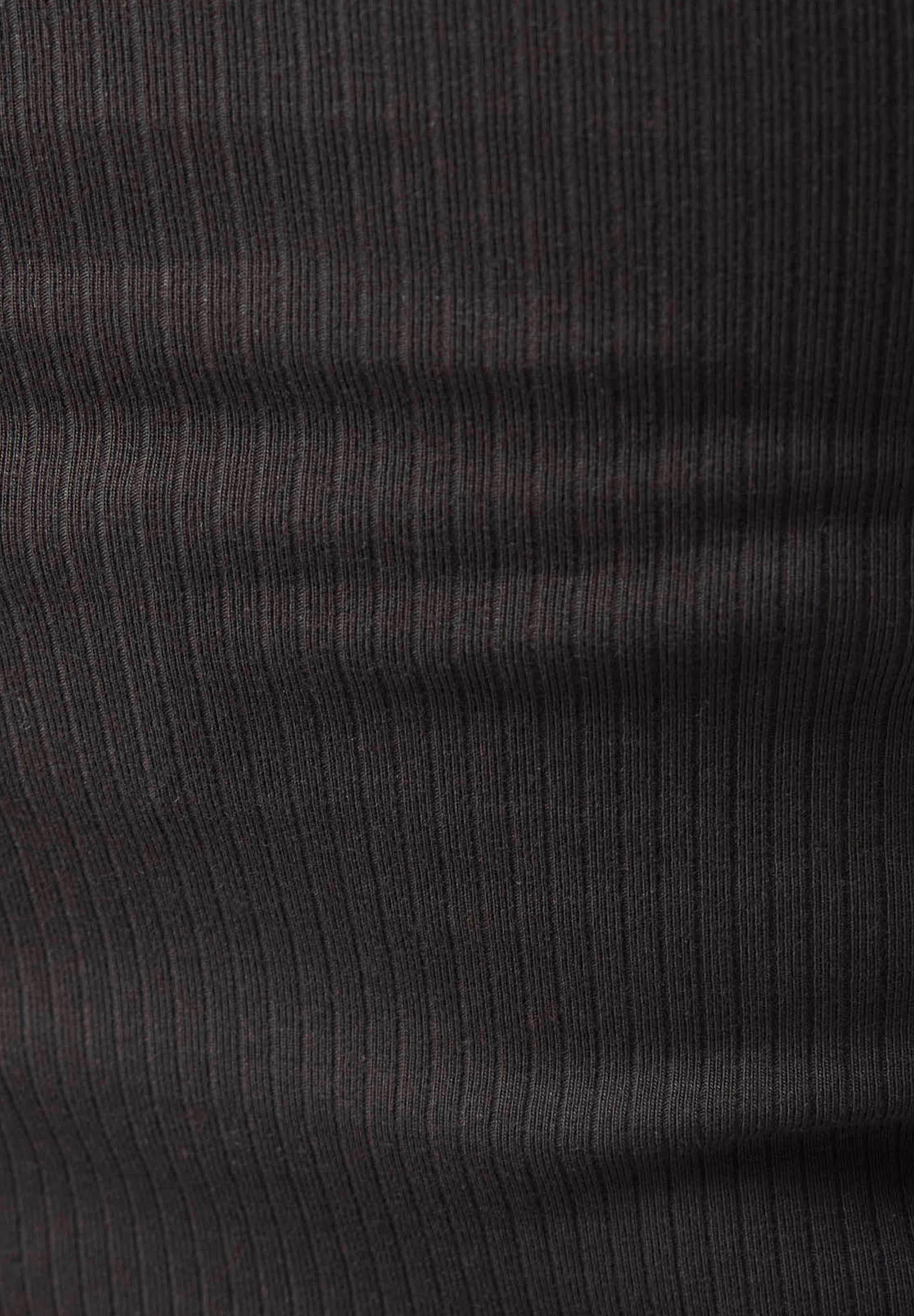 Organic Cotton Ribbed Turtleneck Shirt in black - Ecomarket.com