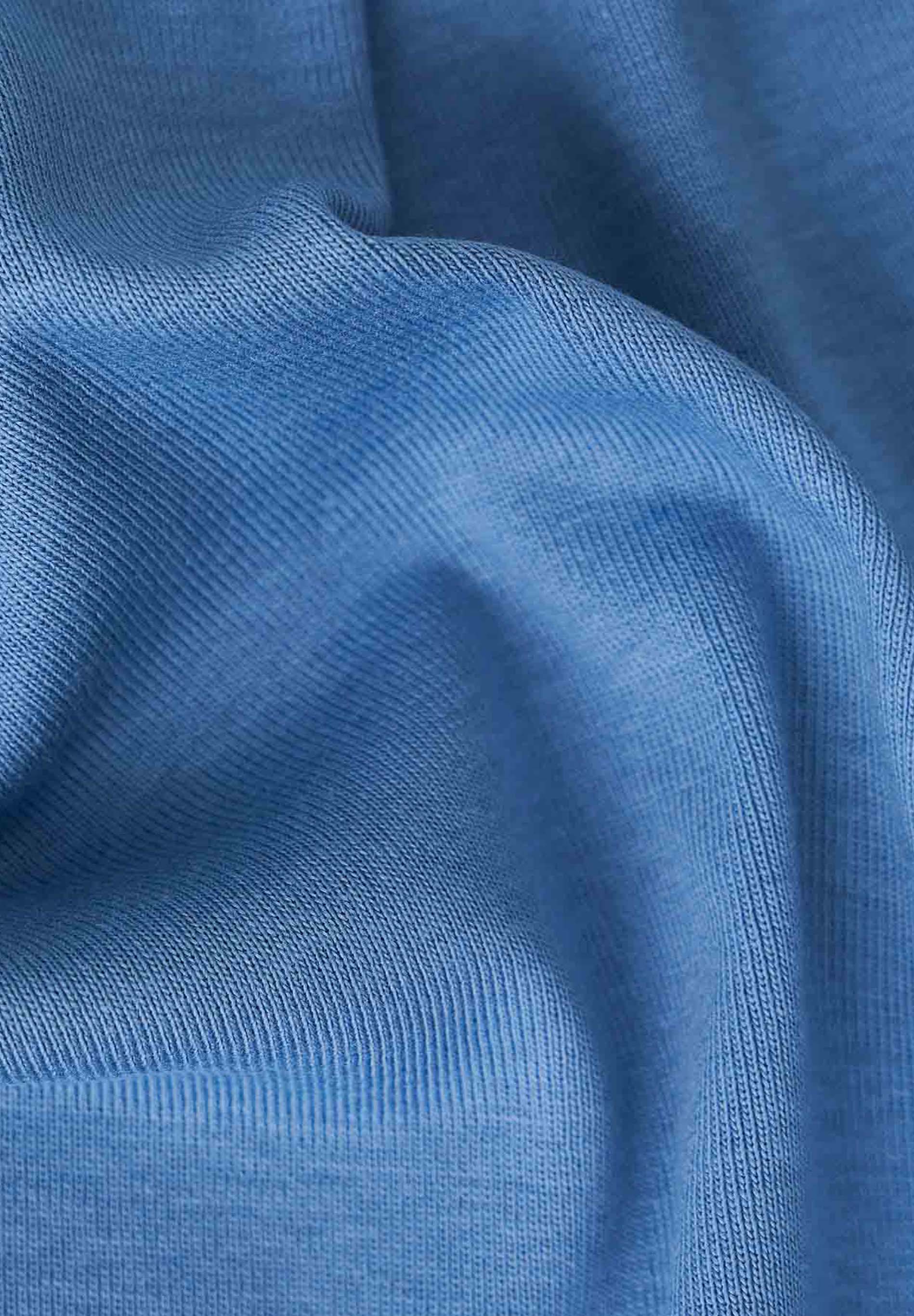 Ribbed Sleeveless Top in Organic Cotton in coronet blue (thin strap) - Ecomarket.com