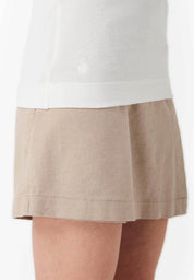 Ribbed Sleeveless Top in Organic Cotton in off white (thin strap) - Ecomarket.com
