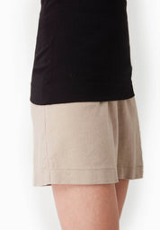 Ribbed Sleeveless Top in Organic Cotton in black (crew neck) - Ecomarket.com