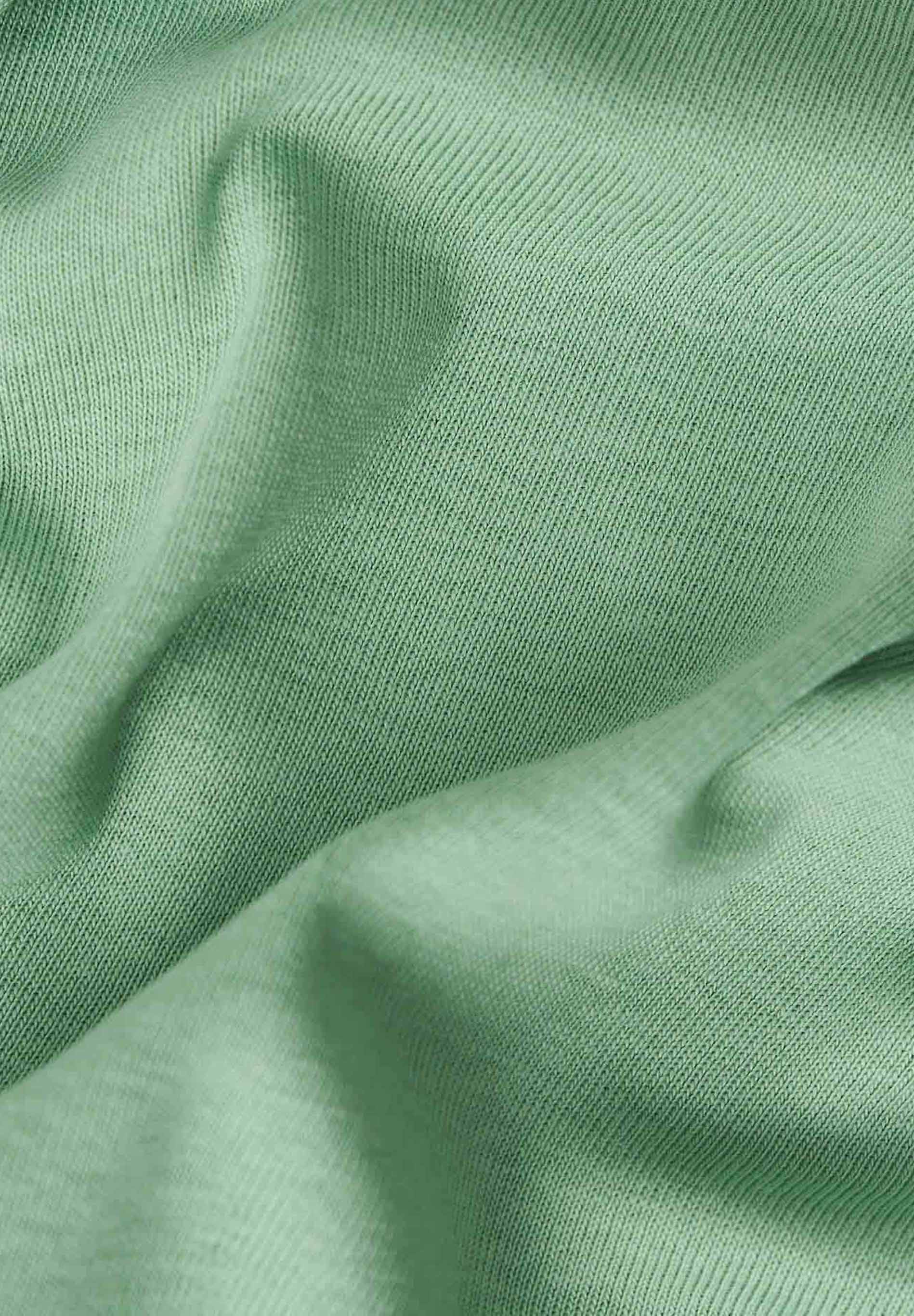Ribbed Sleeveless Top in Organic Cotton in matcha green (crew neck) - Ecomarket.com