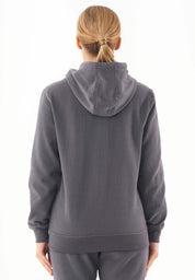 Soft Touch Zip Hoodie in 100% carbon-brushed Organic Cotton in intense grey - Ecomarket.com