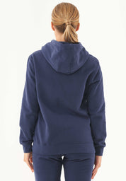 Soft Touch Zip Hoodie in 100% carbon-brushed Organic Cotton in navy - Ecomarket.com