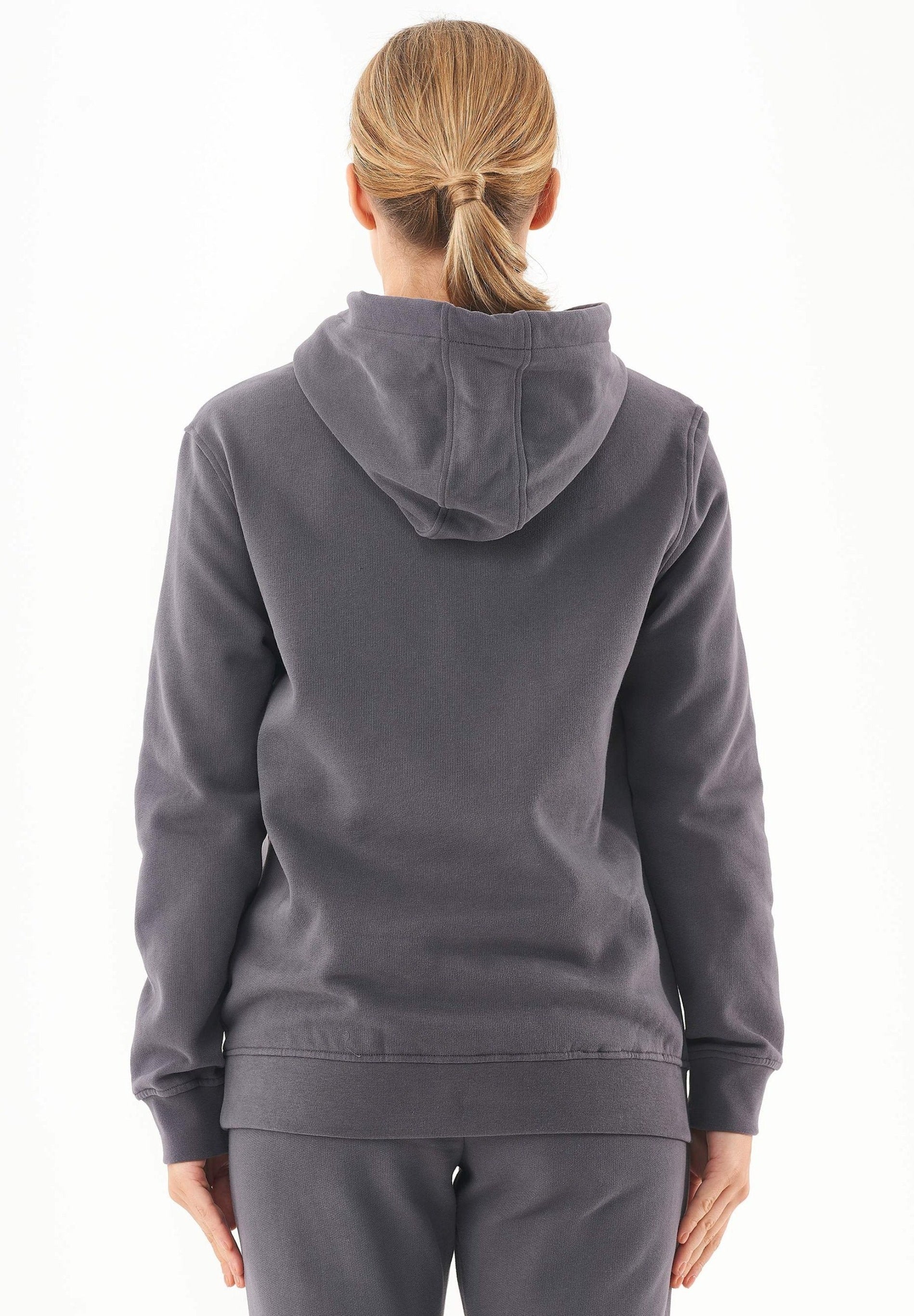 Soft Touch Sweat Hoodie in 100% carbon-brushed Organic Cotton in intense grey - Ecomarket.com