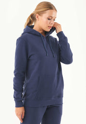 Soft Touch Sweat Hoodie in 100% carbon-brushed Organic Cotton in navy - Ecomarket.com