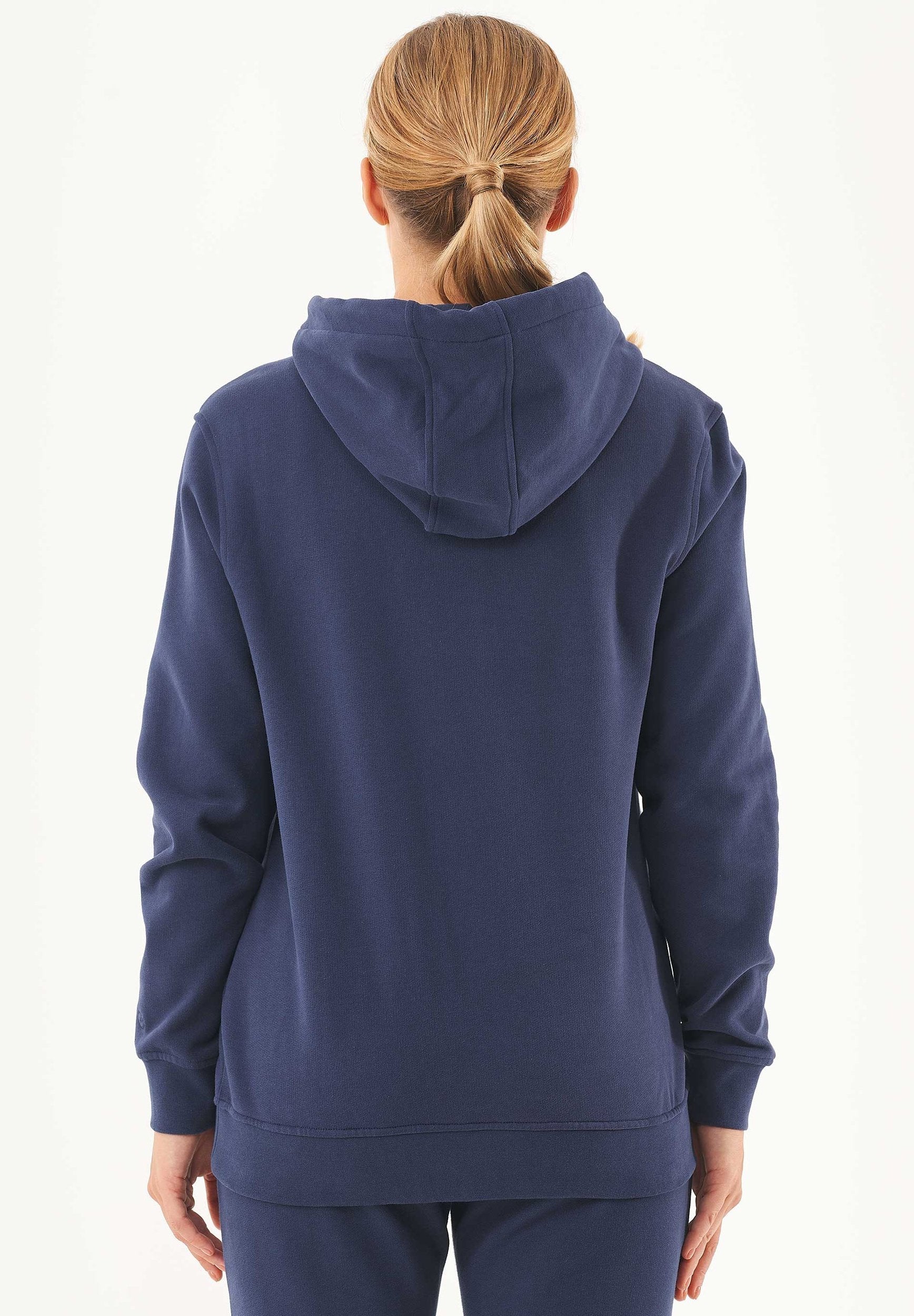 Soft Touch Sweat Hoodie in 100% carbon-brushed Organic Cotton in navy - Ecomarket.com