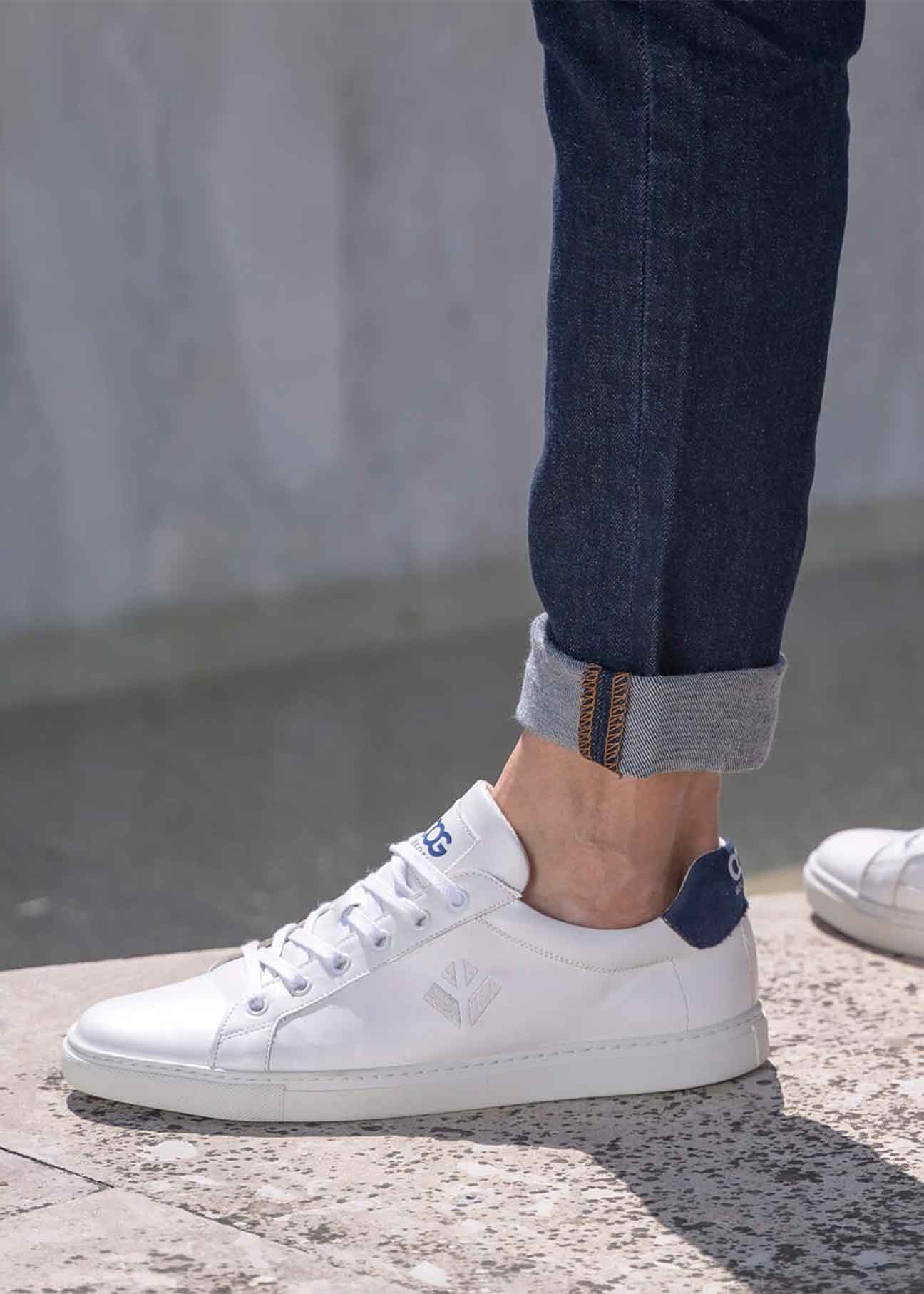 Winton White & Blue Corn Vegan Sneaker - Ecomarket.com