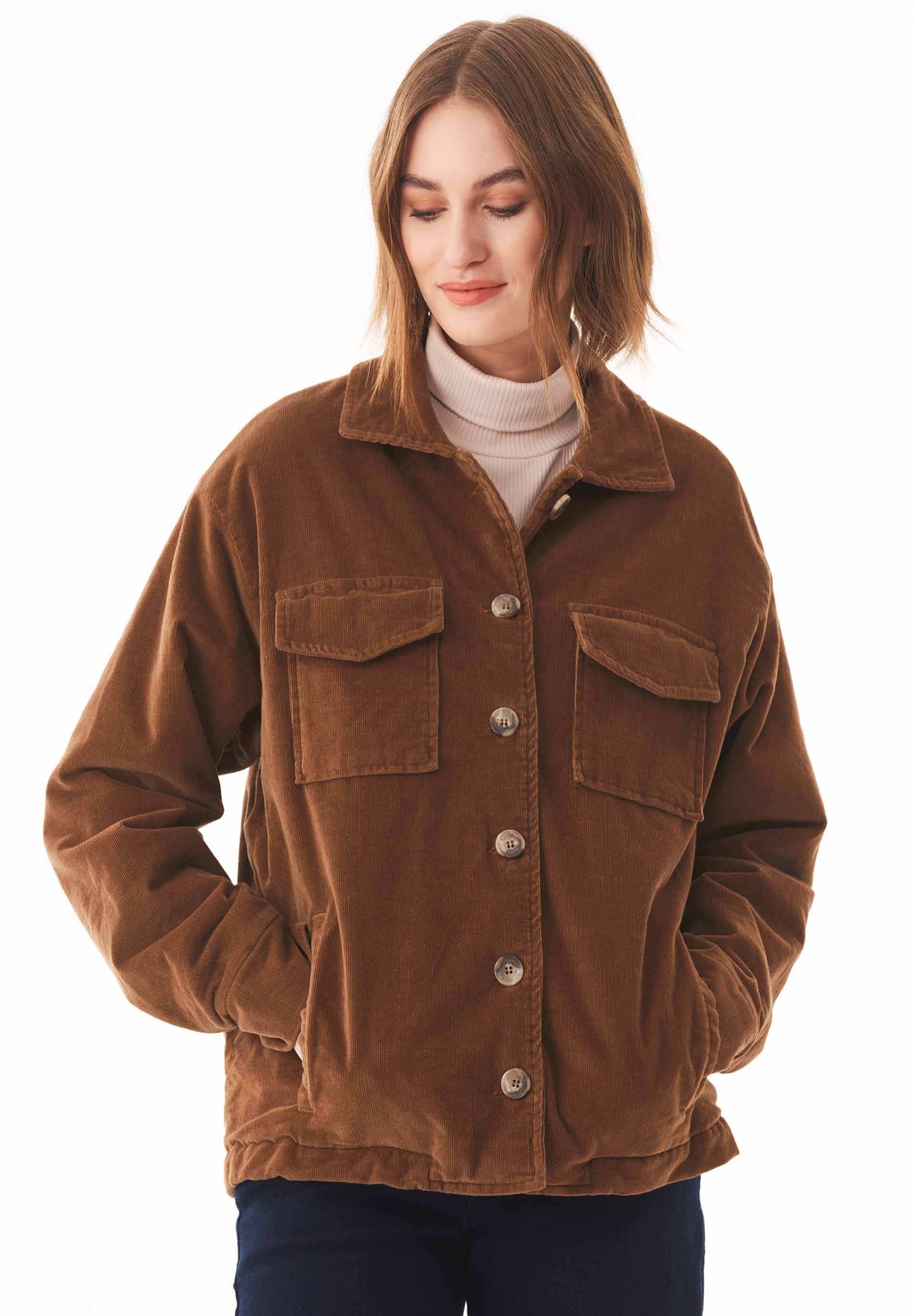Corduroy Jacket in Organic Cotton with Teddy Lining - Ecomarket.com