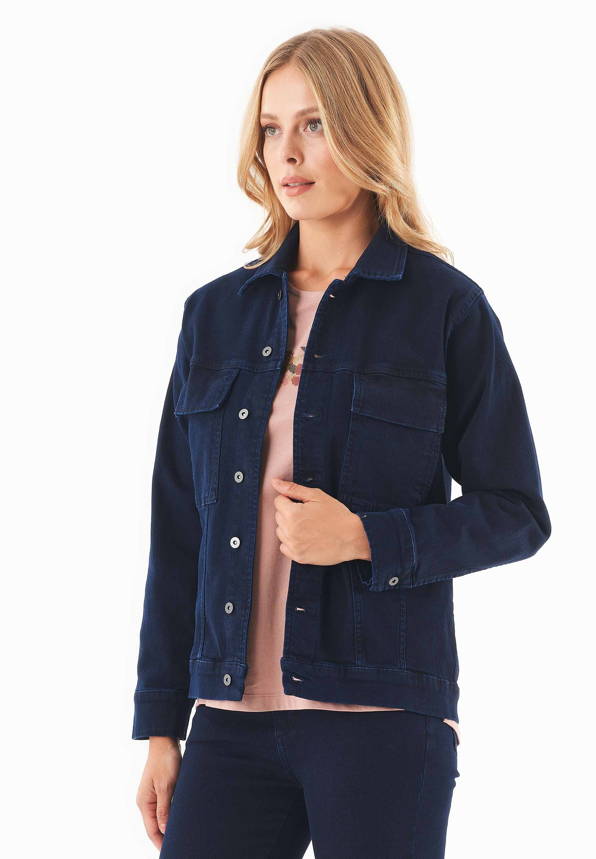 Denim Jacket in Organic Cotton Stretch Blend - Ecomarket.com