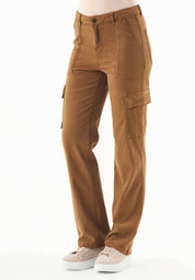 Cargo pants made from TENCEL™ Lyocell and organic cotton in brown - Ecomarket.com