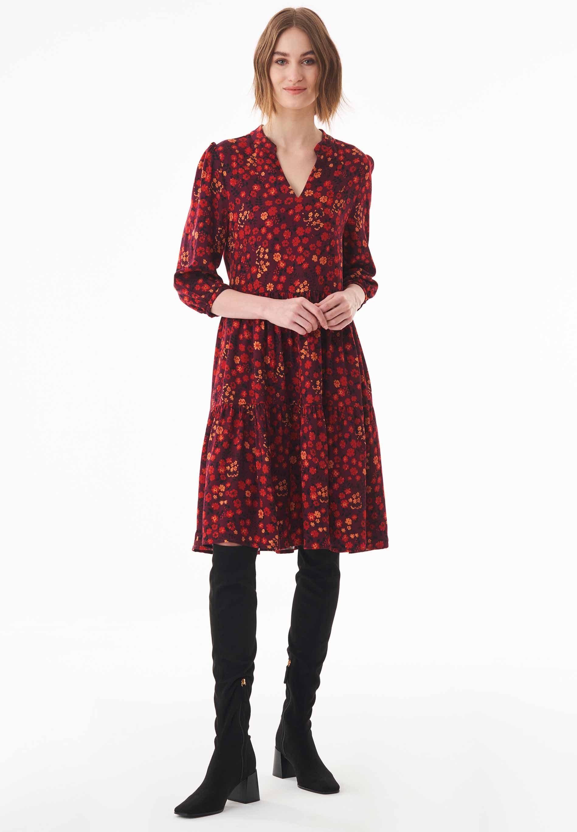 Printed Dress in 100% LENZING™ ECOVERO™ Viscose - Ecomarket.com