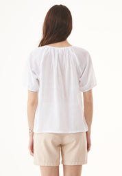 Organic Cotton Voile Blouse in white - Ecomarket.com