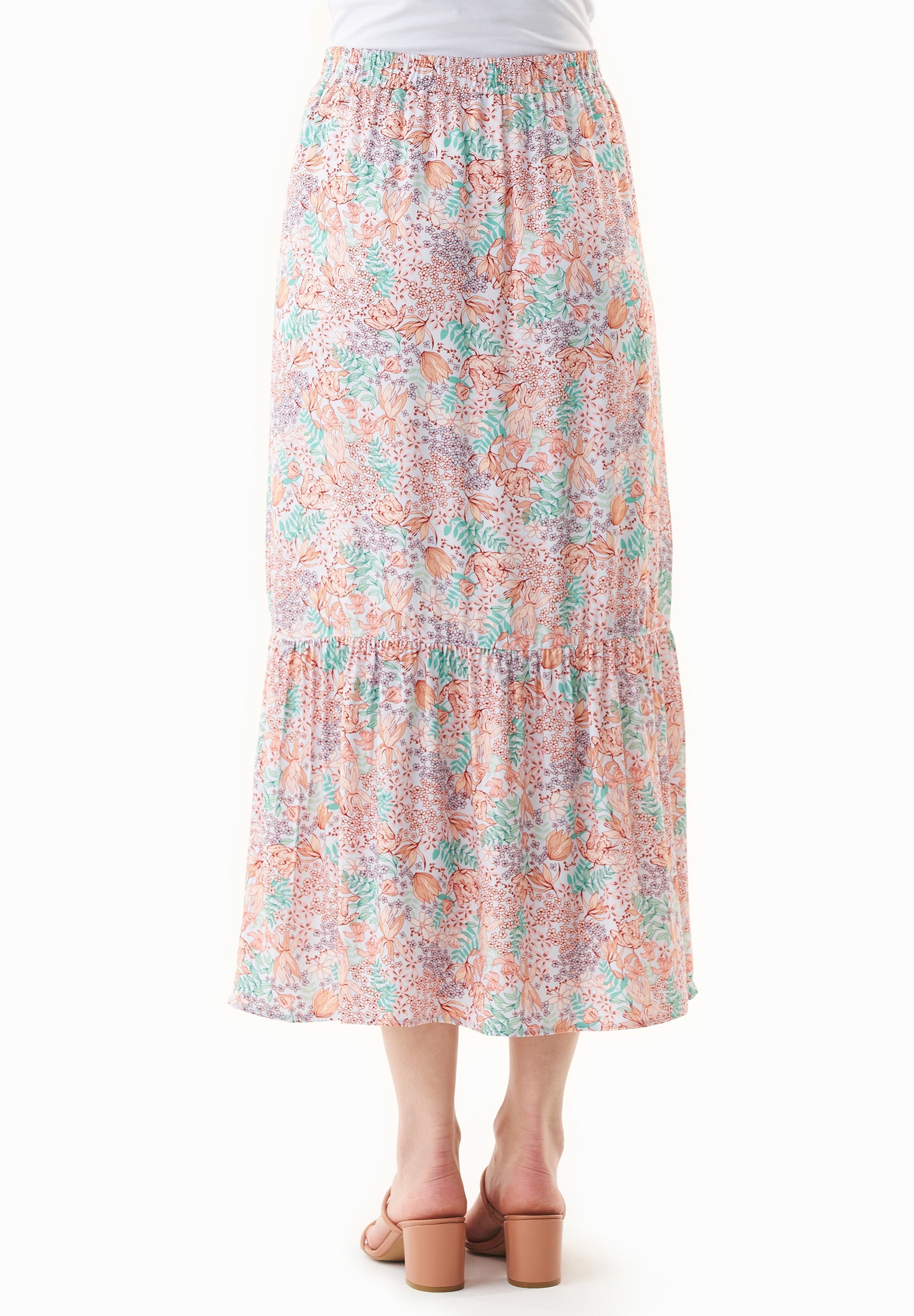 Floral Maxi Skirt in LENZING™ ECOVERO™ Viscose - Ecomarket.com