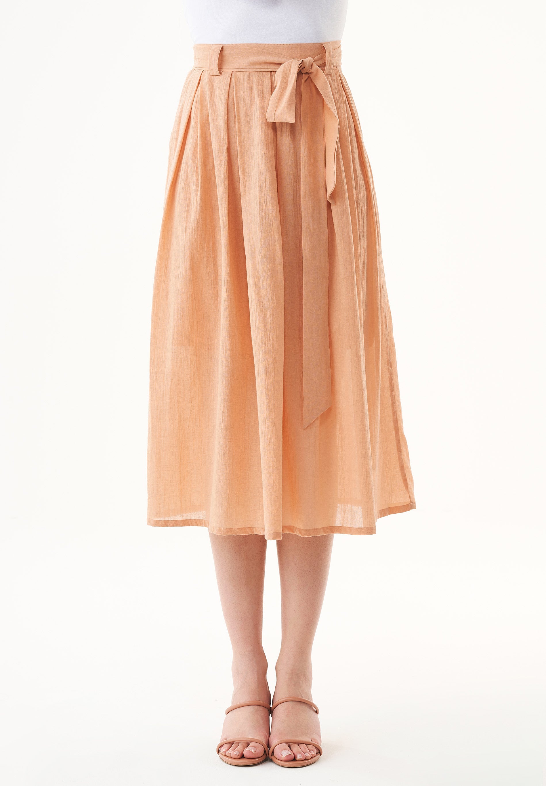 Organic Cotton Voile Skirt in peach - Ecomarket.com